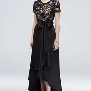 High-low stretch A-line formal dress
